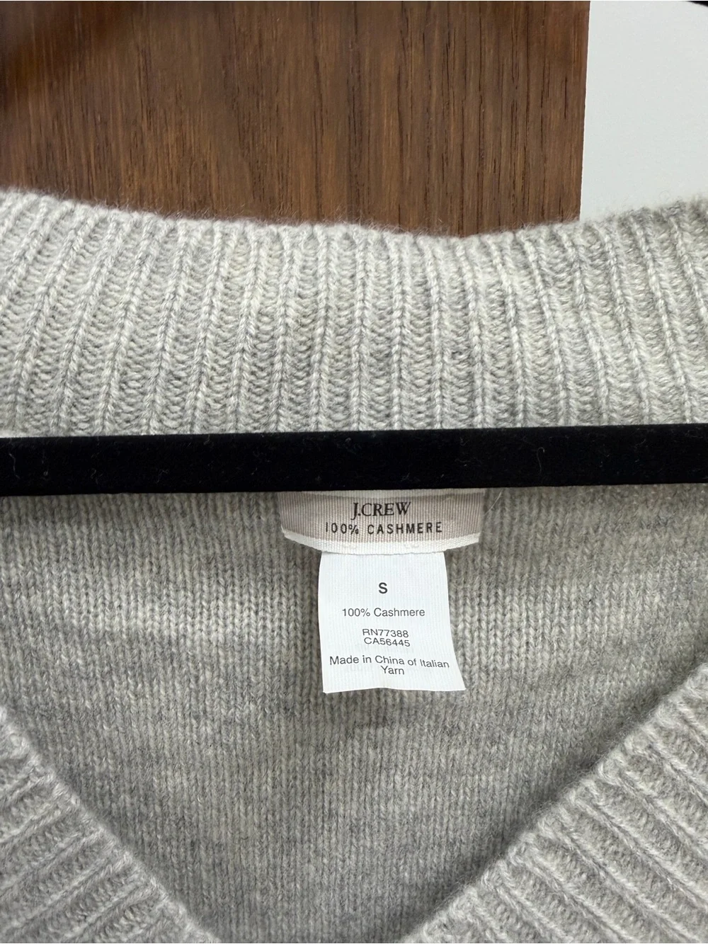 J. Crew Light Gray V-Neck Short Sleeve Sweater Dress